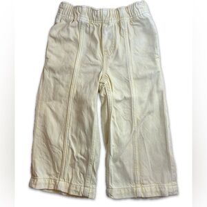 GAP light yellow wide leg jeans